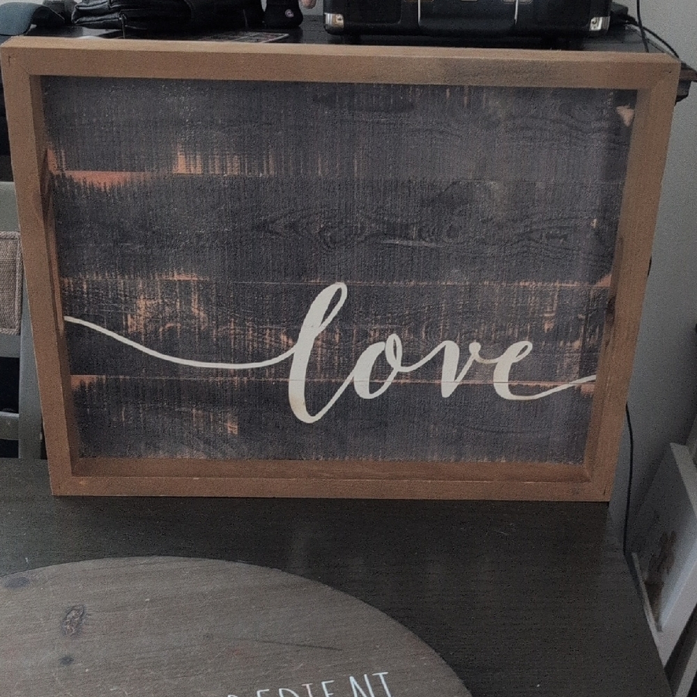 LOVE WOODEN TRAY
